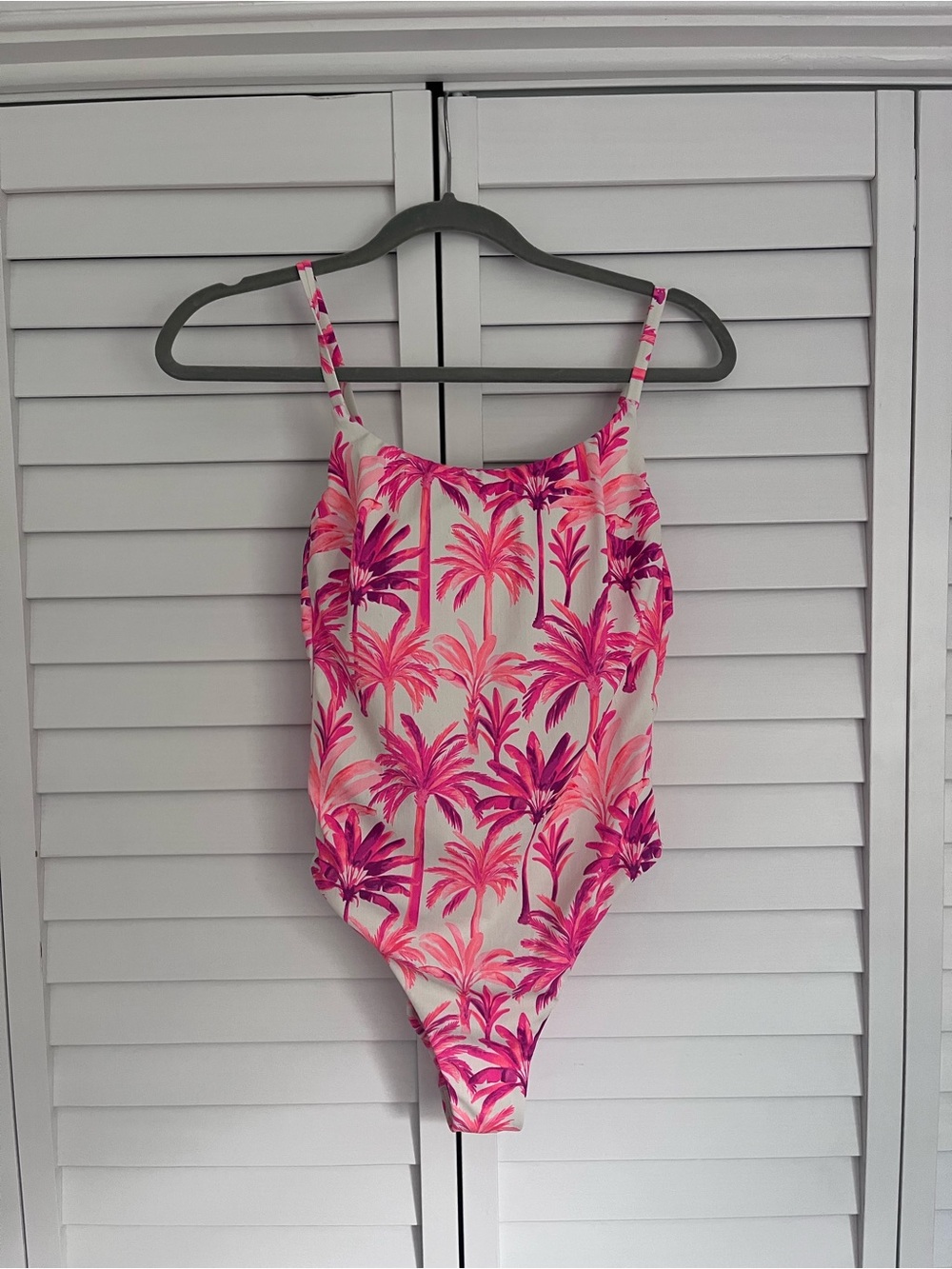 Target Pink Palm-Print Girls One-Piece Swimsuit